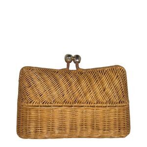 Serpui Charlotte Braid Clutch, Beige